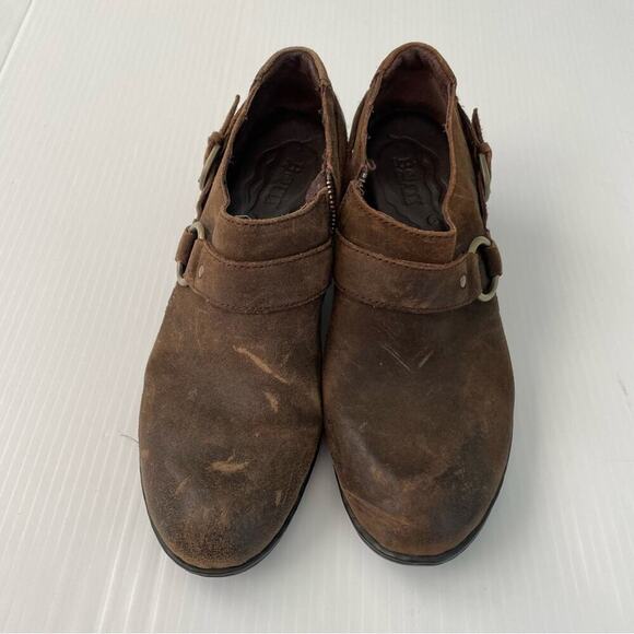 Born Zowy short bootie style shoes with harness strap detail brown size 8.5 - Picture 4 of 10
